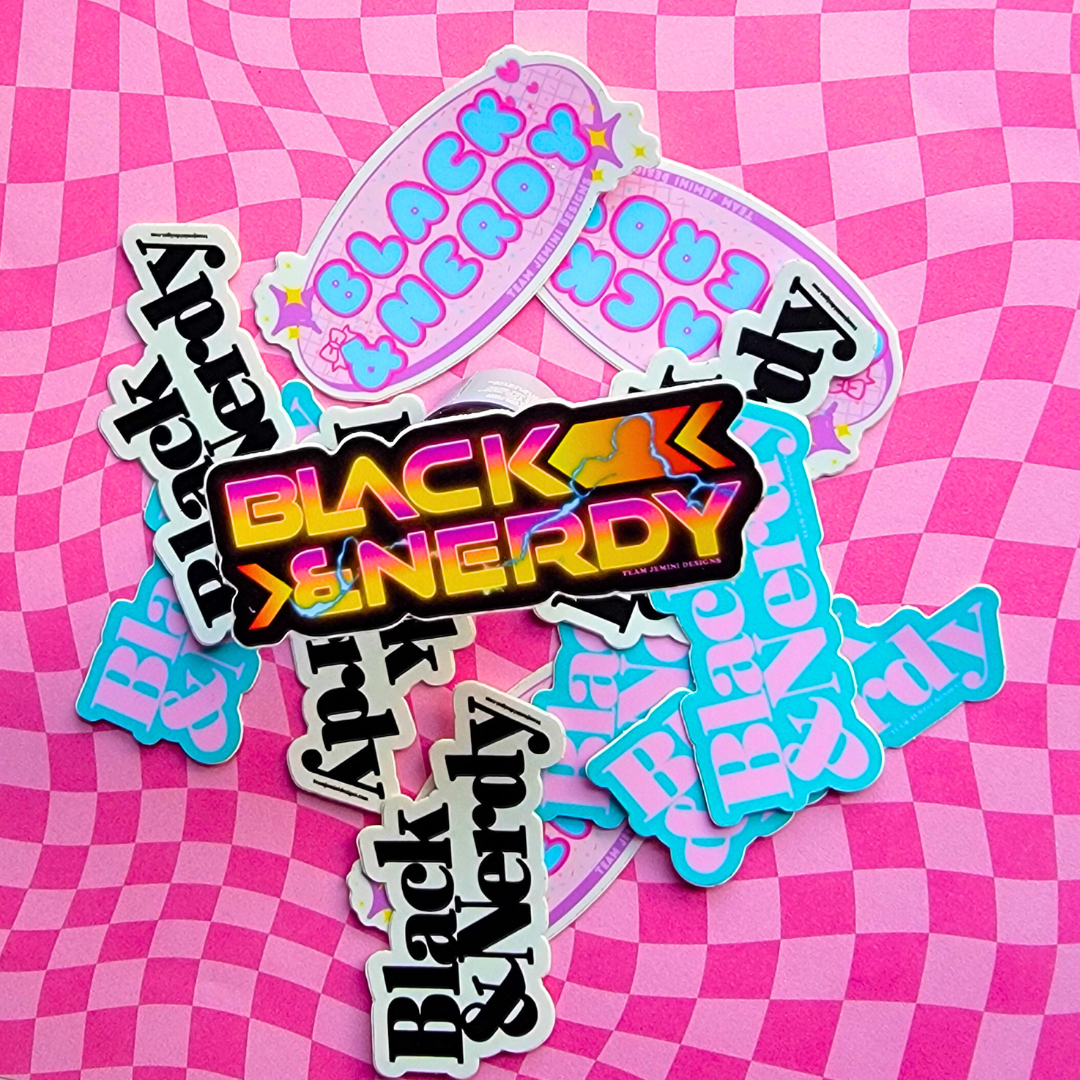 BLACK & NERDY LITTLE STICKERS SET