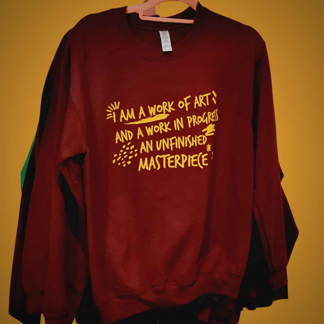 UNFINISHED MASTERPIECE CREWNECK SWEATSHIRT