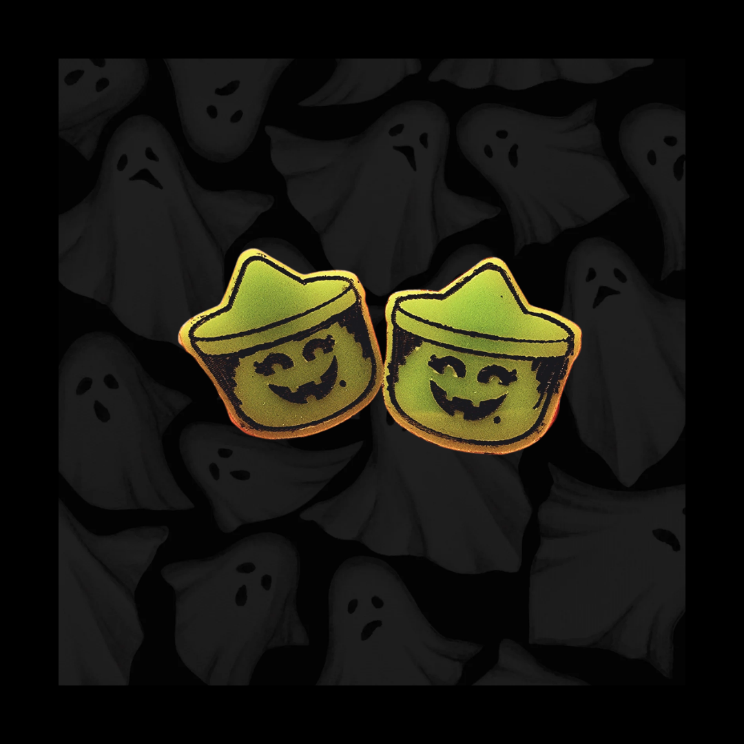 BOO BUCKET EARRINGS