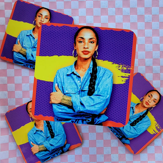 SADE IN DENIM POP CULTURE COASTER