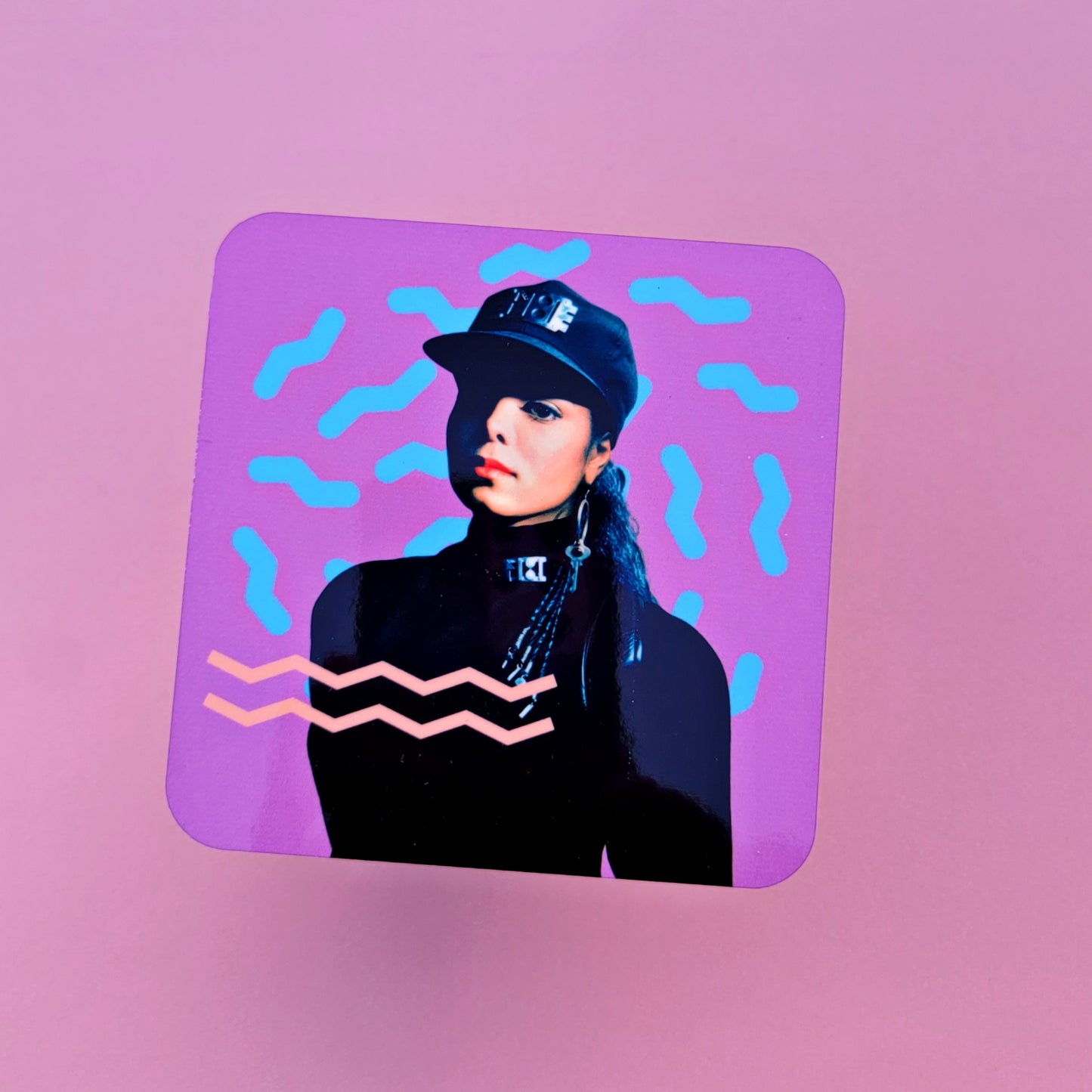 80'S PATTERN JANET POP CULTURE COASTER