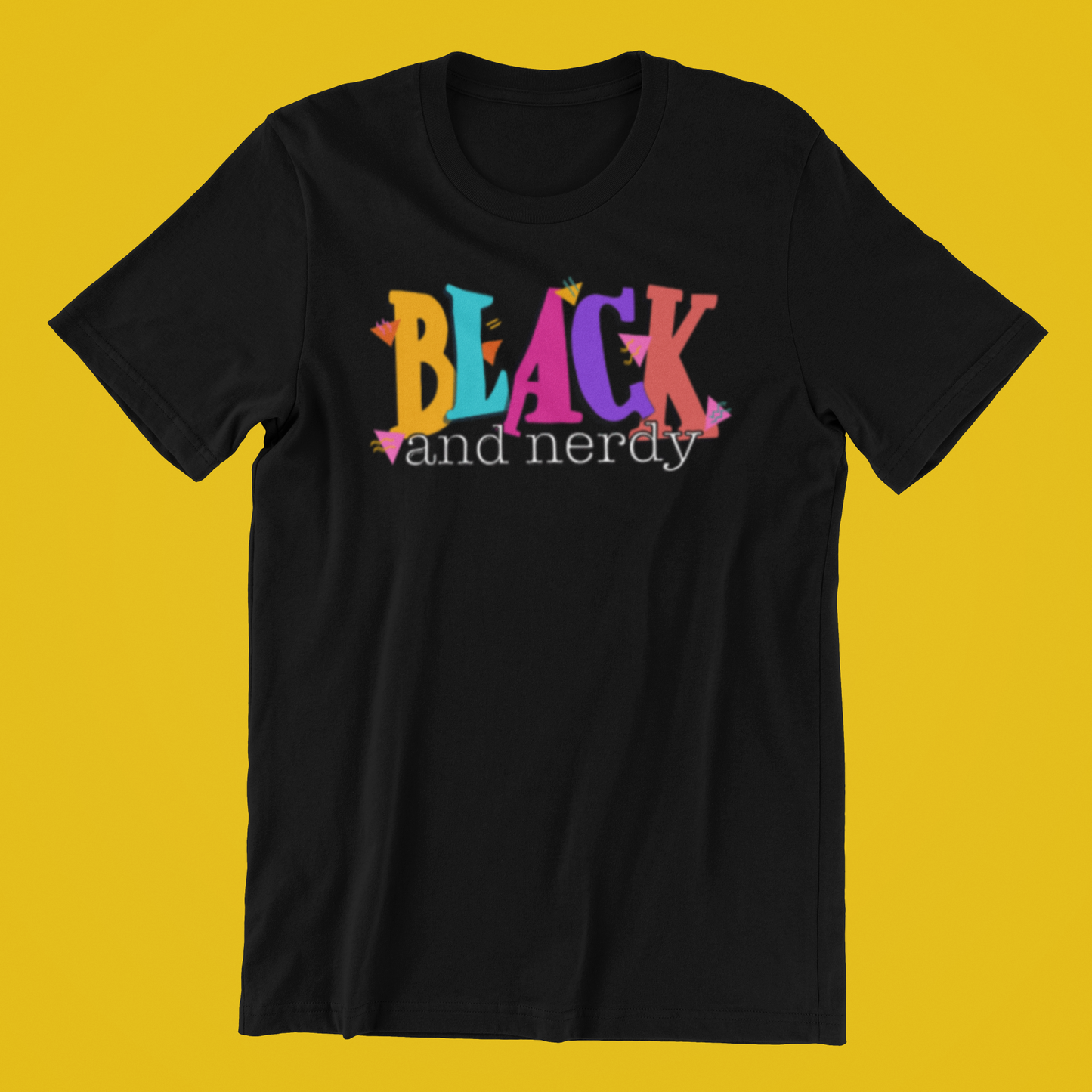 BLACK & NERDY 90's VIBE T-SHIRT