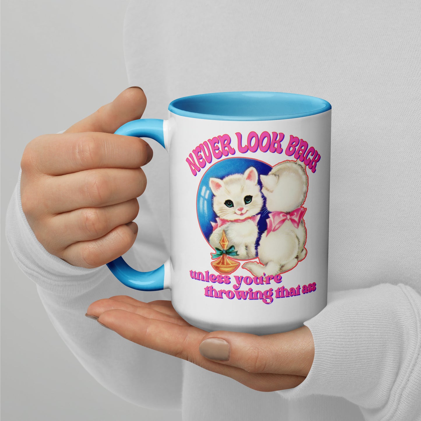 NEVER LOOK BACK COLOR MUG