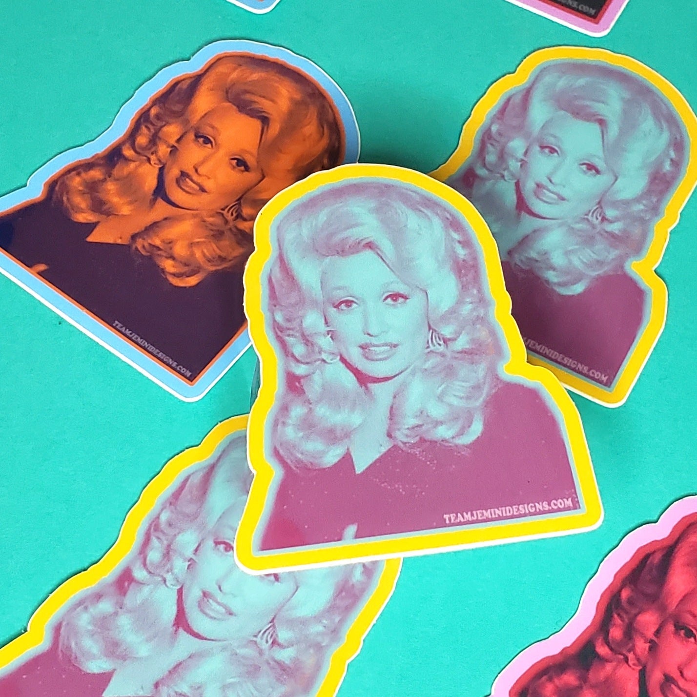 MULTI-COLORED DOLLY STICKERS